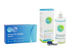 Lenjoy Bi-weekly Aqua+ (6 čoček) + Solunate Multi-Purpose 400 ml s pouzdrem